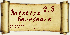 Natalija Bošnjović vizit kartica